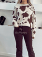 Camisola de Malha Cow Print com Botões no Ombro - TU - vignette 6