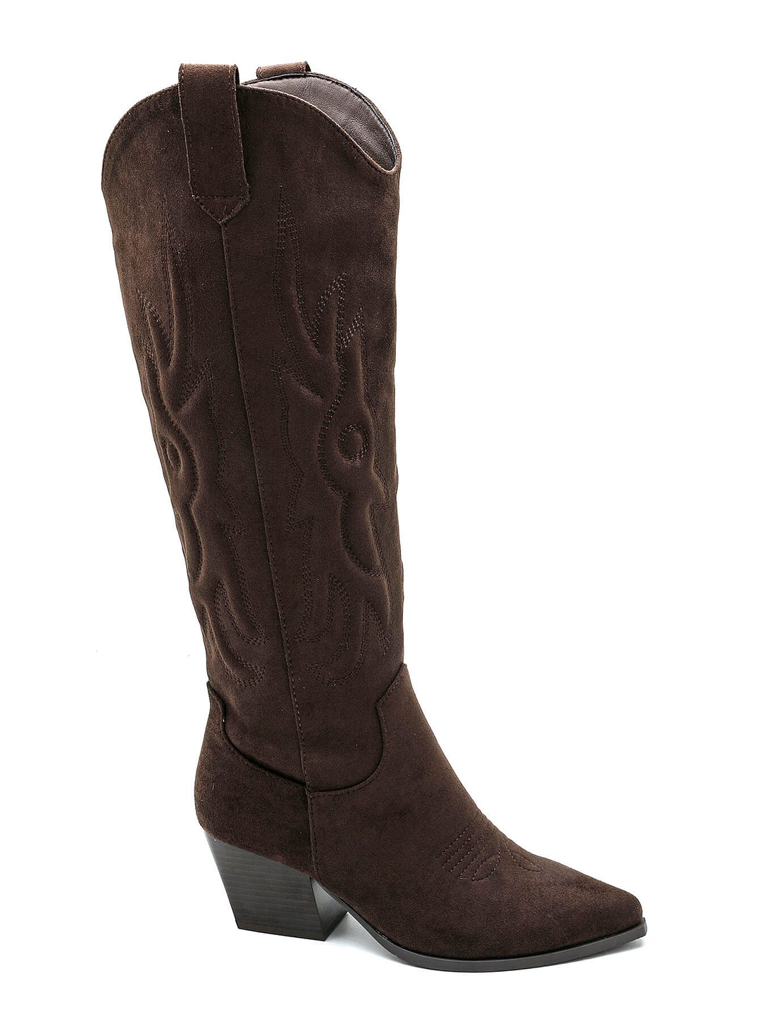 Bota Texana Castanha em Camurça 3