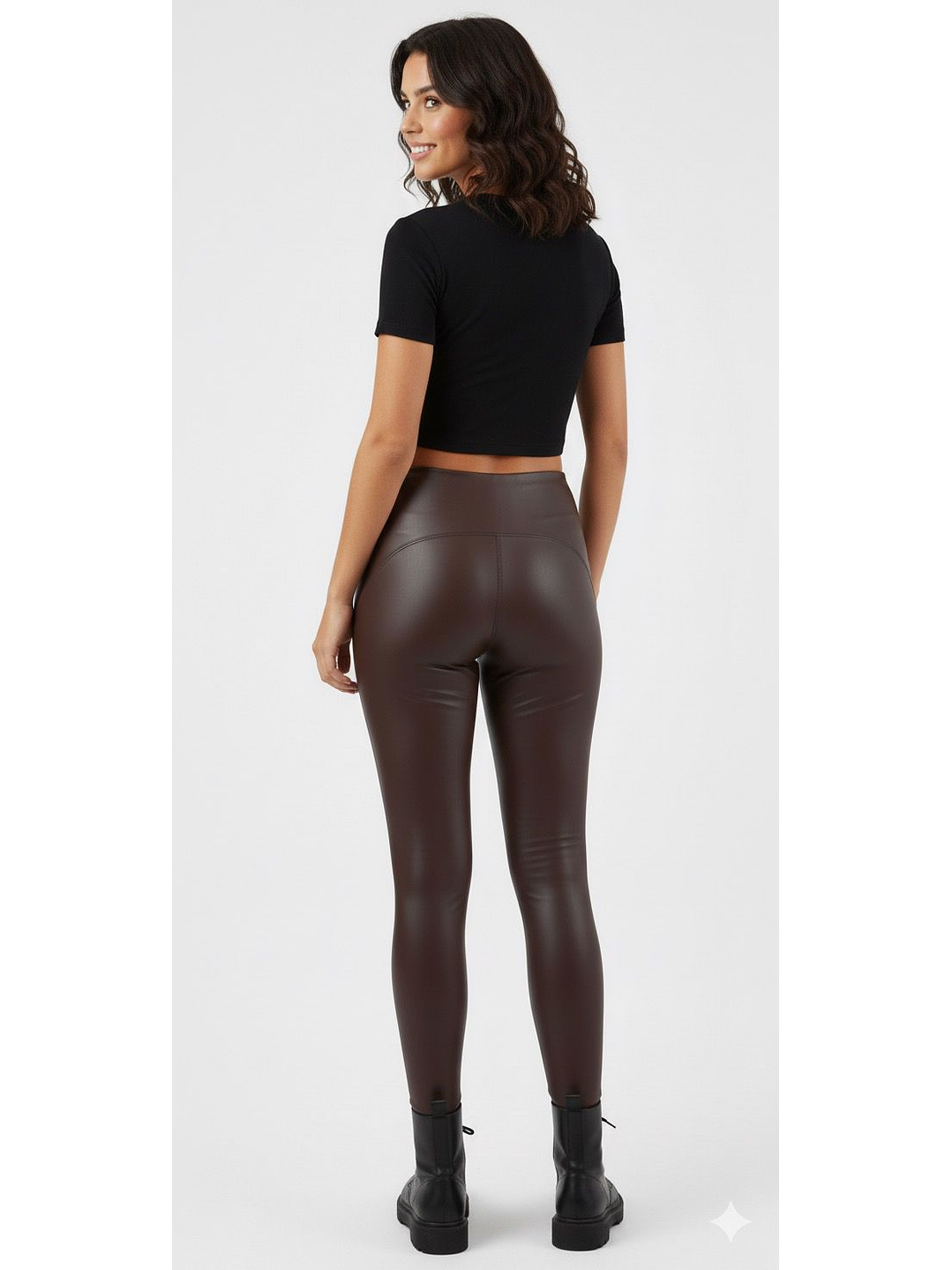 Leggings em ecopele cardadas 3