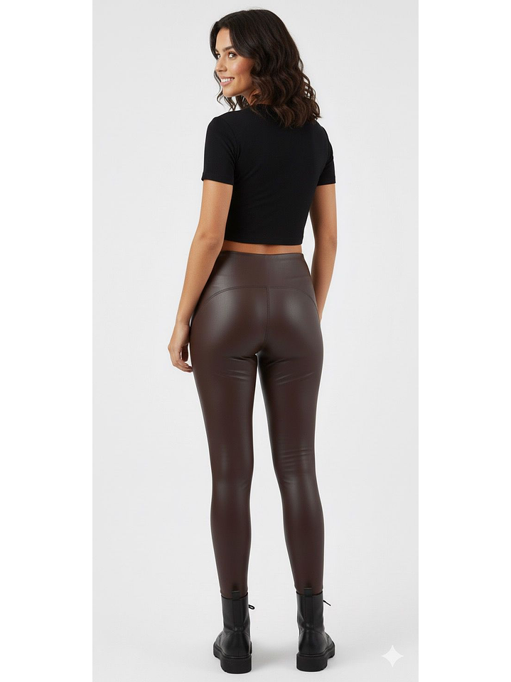 Leggings em ecopele cardadas 3