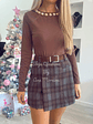Saia-calção em fazenda com cinto - Thumbnail 4