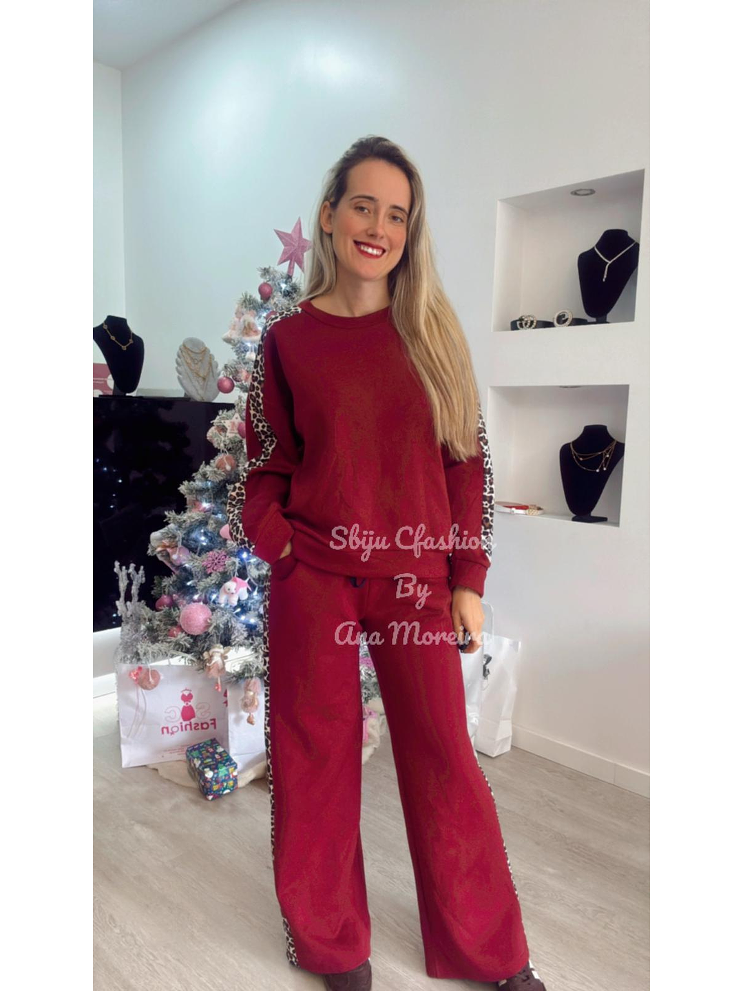 Fato de treino com risca em leopardo - TU 9