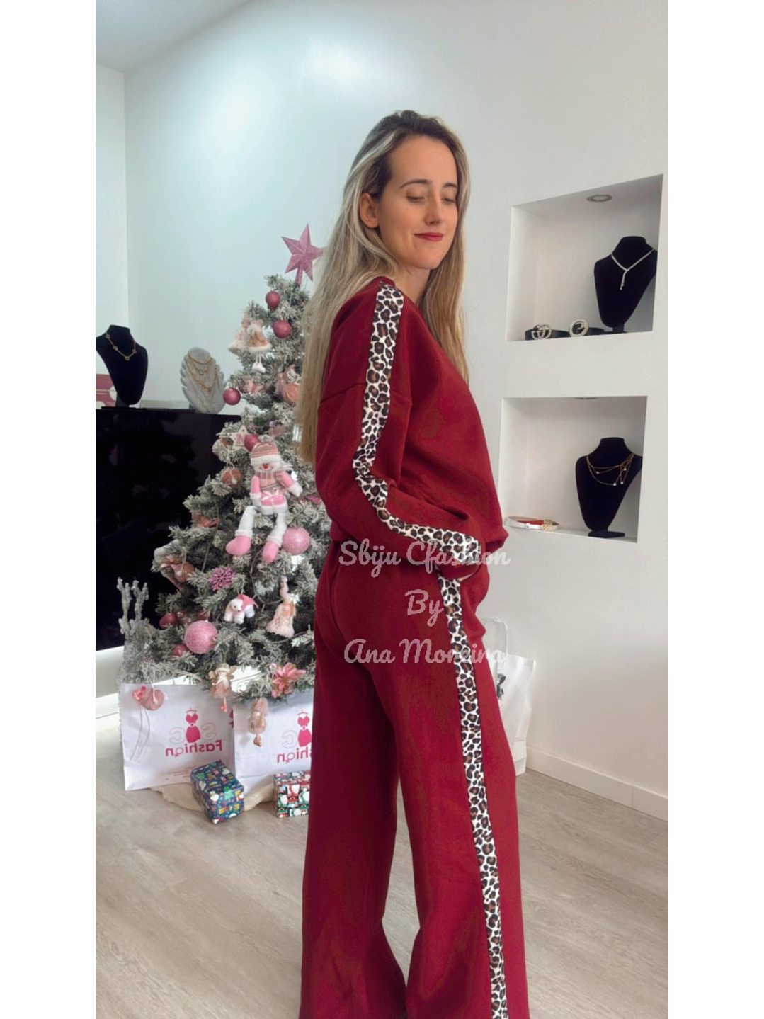 Fato de treino com risca em leopardo - TU 12