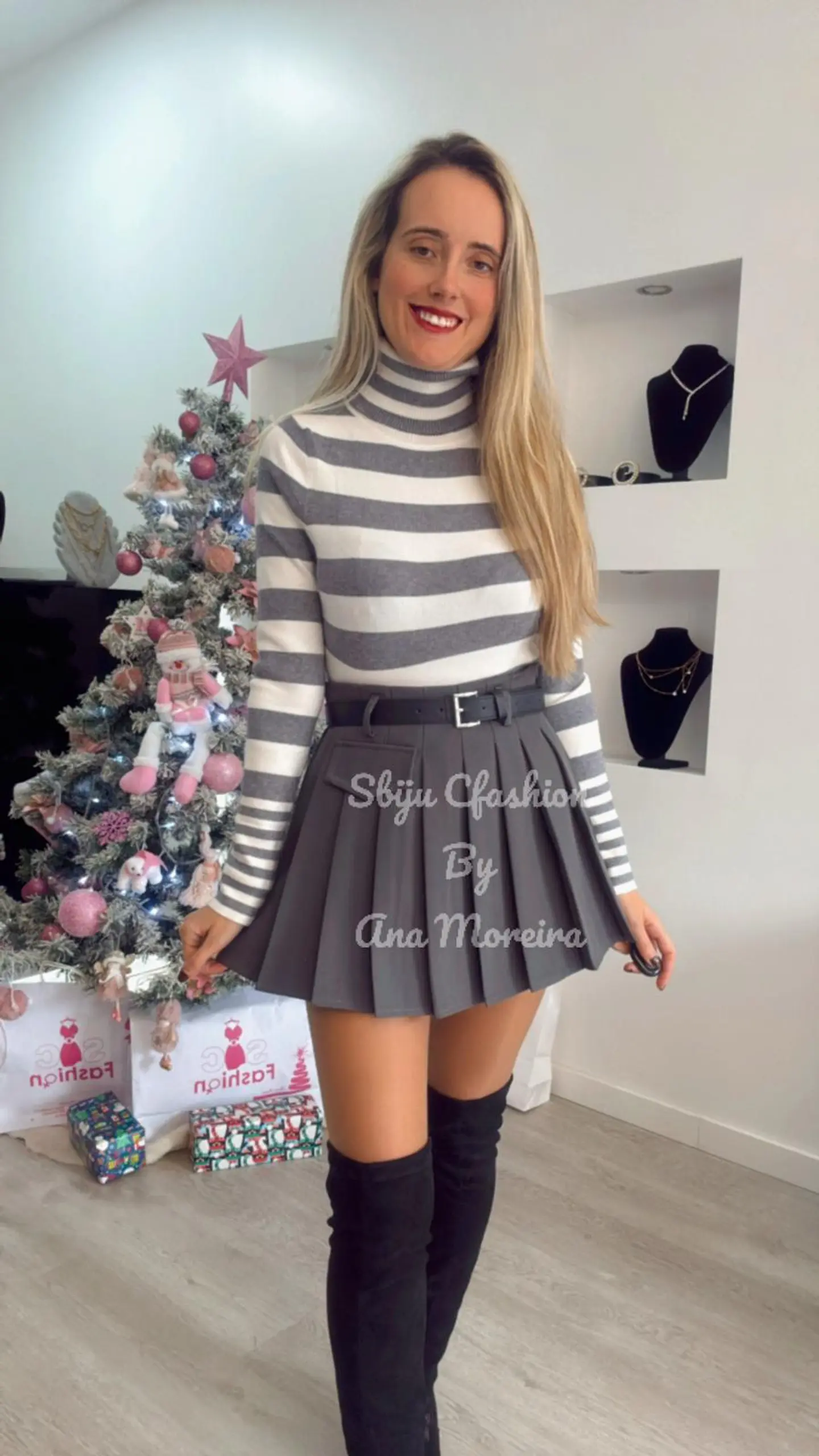 Saia-calção com cinto e detalhe de bolso 1