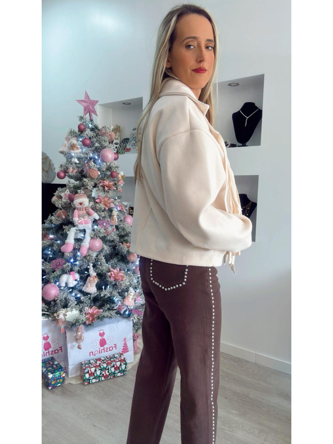 Casaco em fazenda com franjas - TU 7