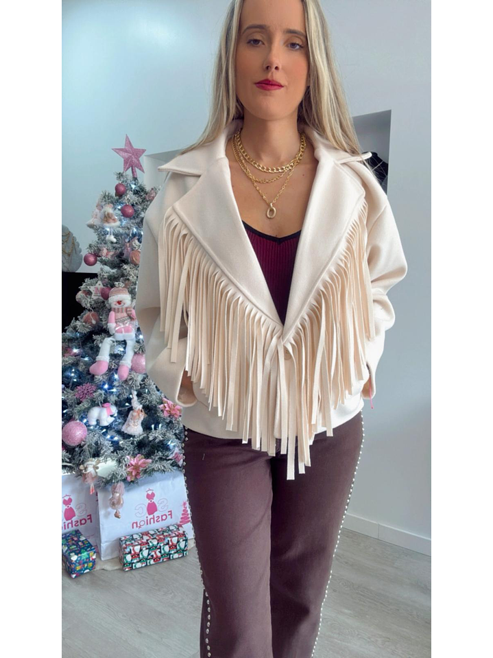 Casaco em fazenda com franjas - TU 8