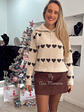 Camisola em malha com corações - TU - Thumbnail 9