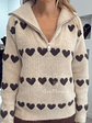 Camisola em malha com corações - TU - Thumbnail 13
