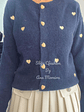 Cardigan de malha com corações - TU - Thumbnail 5