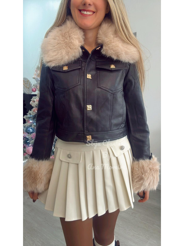 Casaca em Ecopele Forrada a Pelo com Gola Removível 21