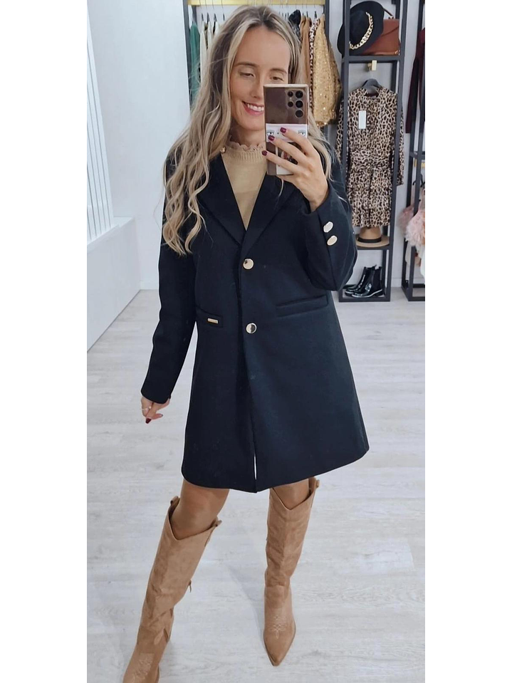 Casaco em fazenda com botões dourados - TU 7