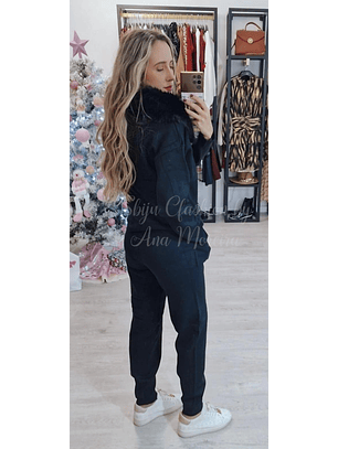 Fato de treino em malha com pelo removível – TU