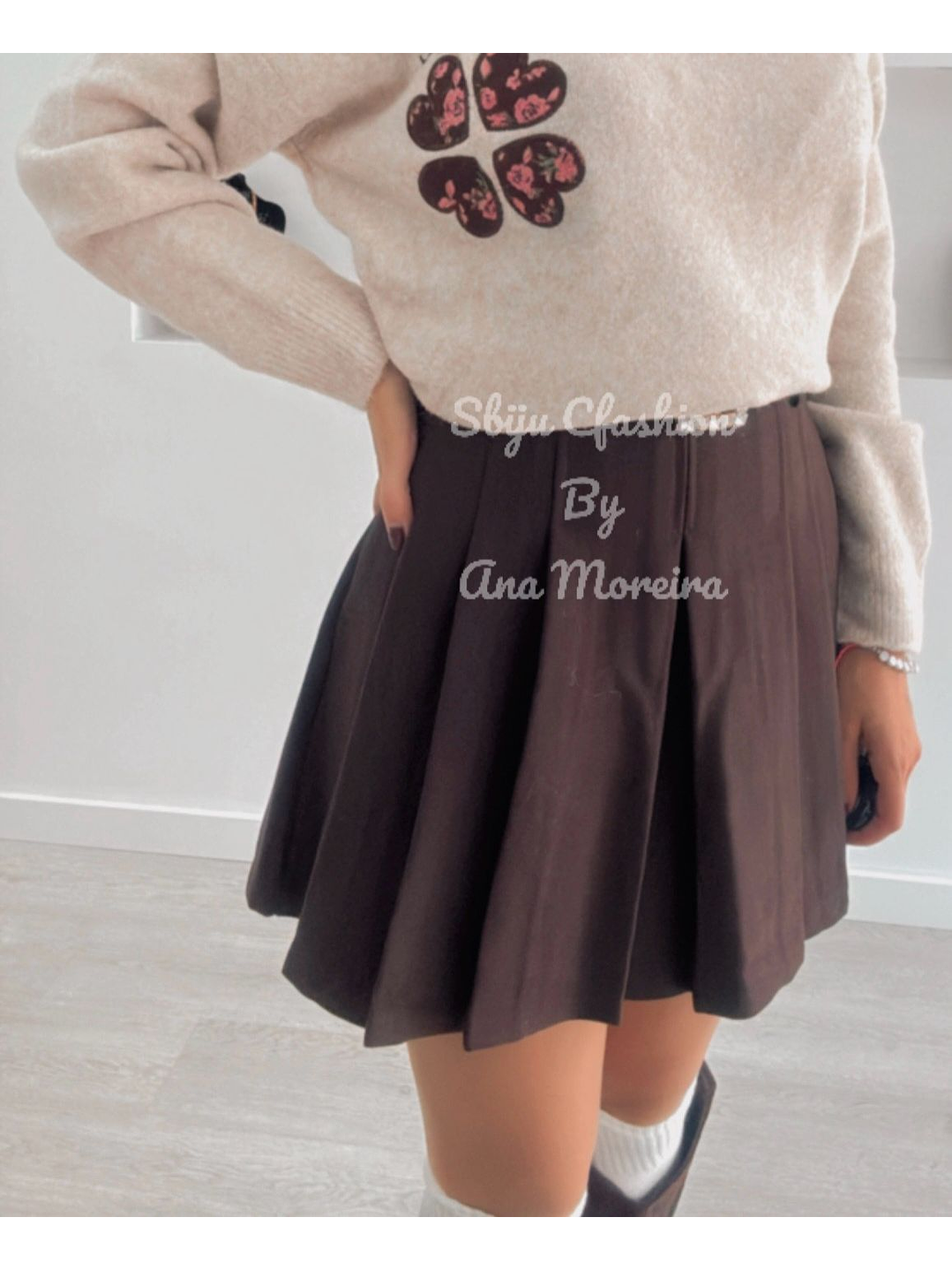 Saia-Calção com Pregas e Cinto com Lenço 4