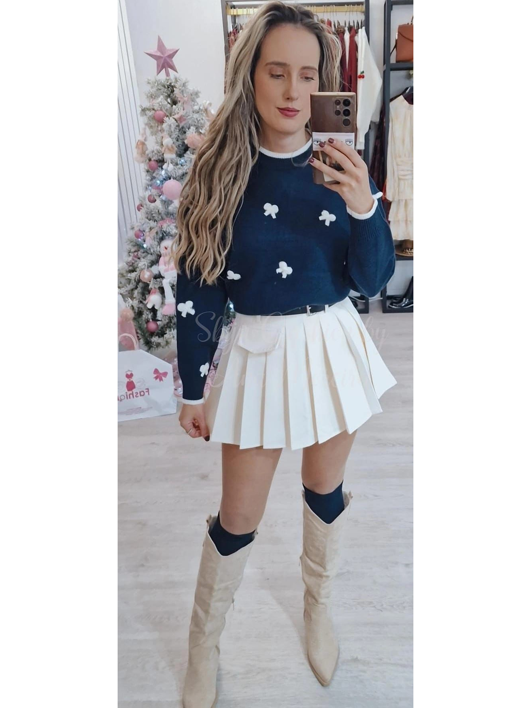 Camisola de Malha com Laços - TU 1