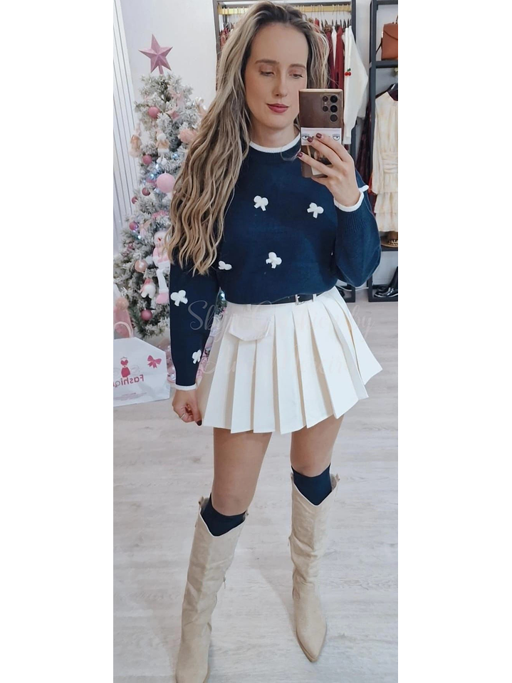 Camisola de Malha com Laços - TU 1