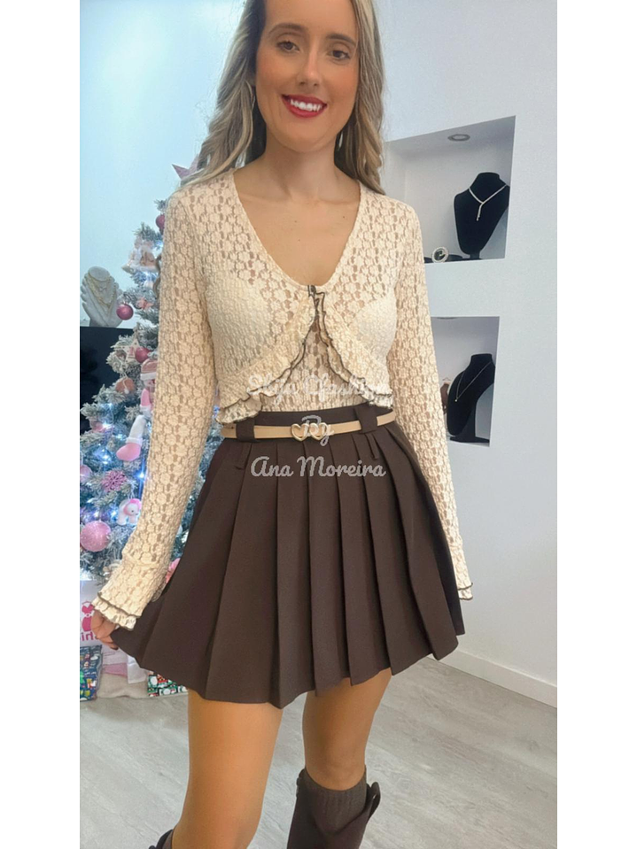 Blusa em Renda com Folho - TU 7