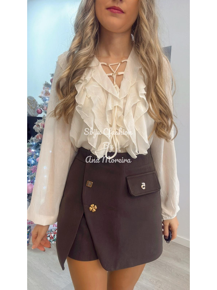 Blusa com Folhos no Peito 7