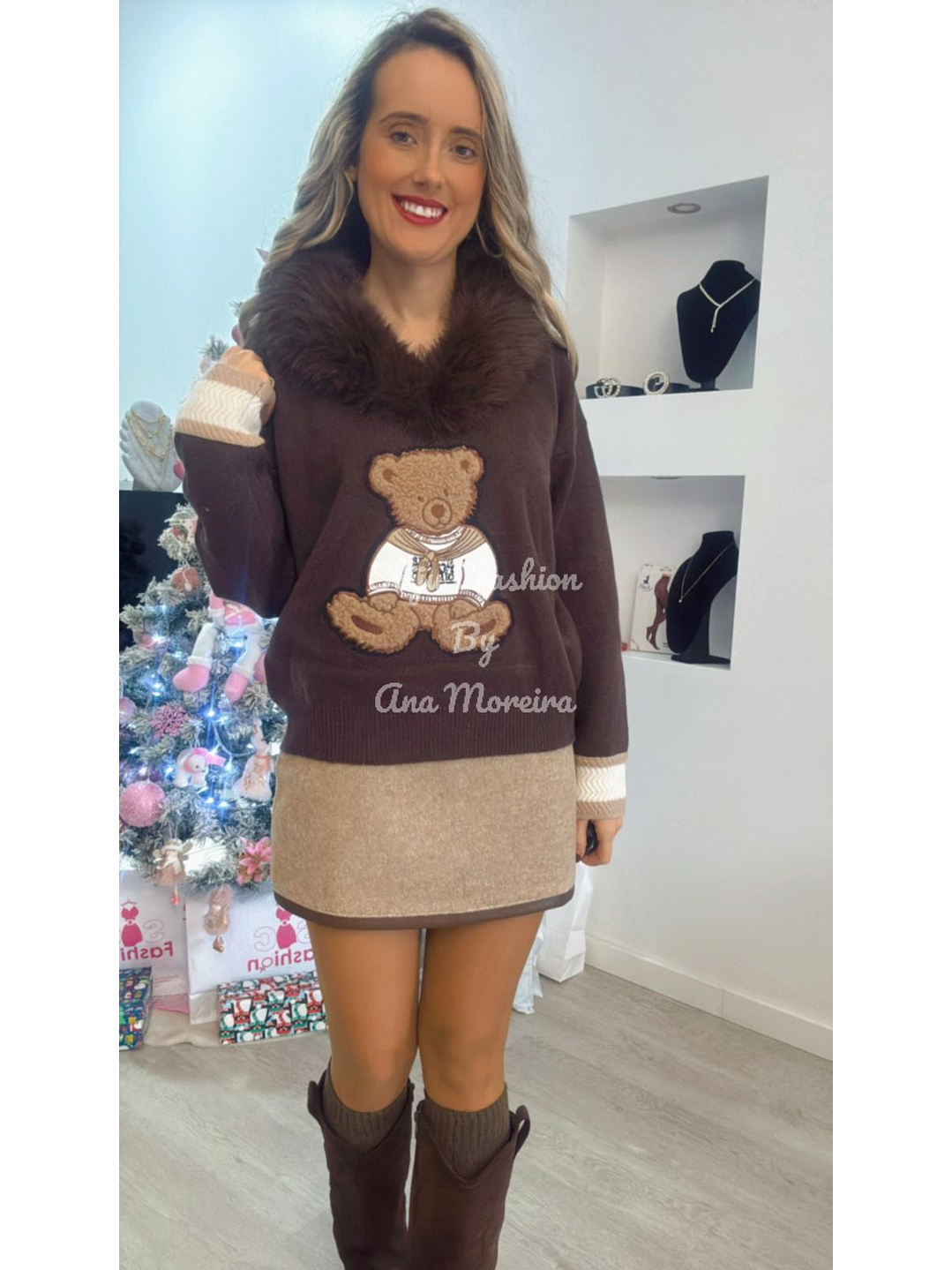 Camisola com Gola de Pelo Removível - TU 11