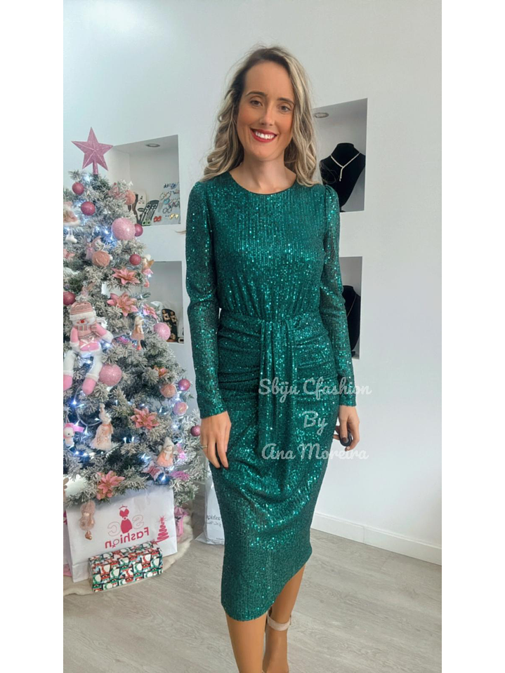 Vestido Midi em Lantejoulas - TU 6