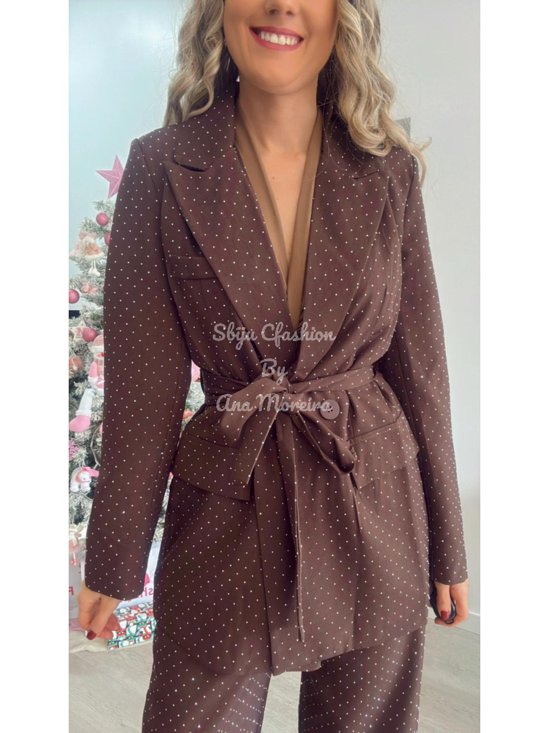 Fato de Brilhos com Blazer e Cinto - TU 5