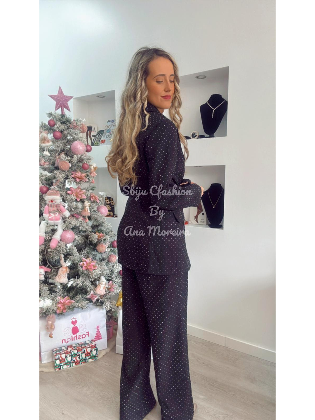 Fato de Brilhos com Blazer e Cinto - TU 9