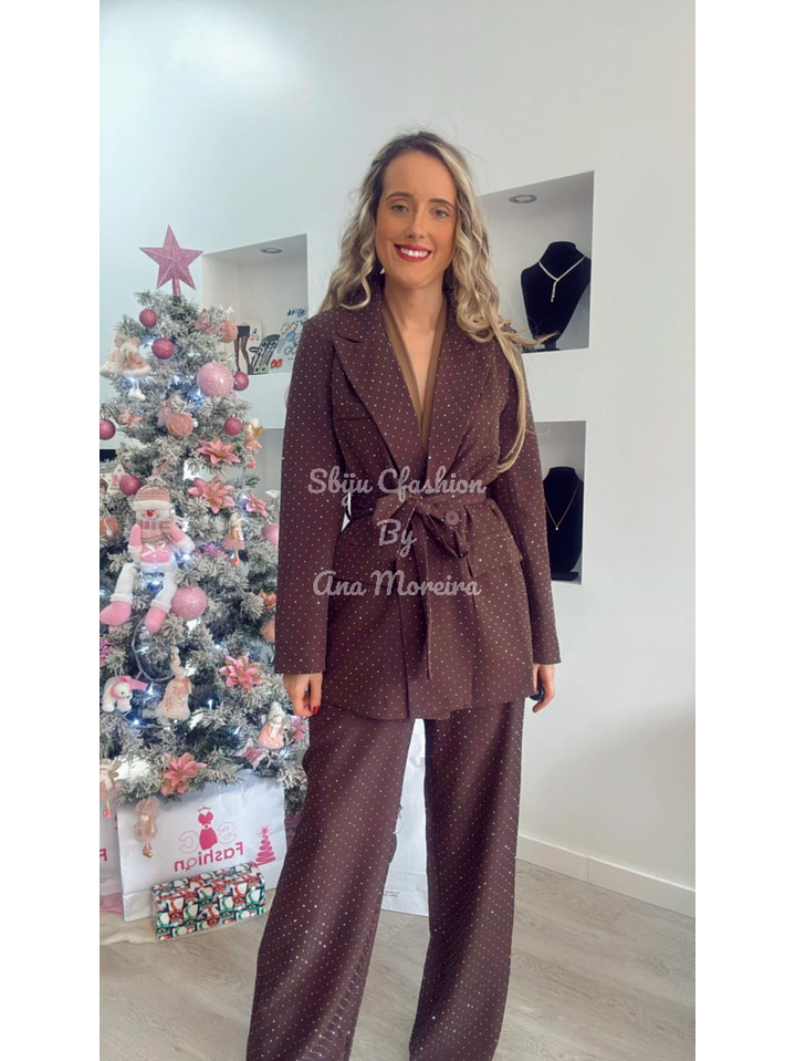Fato de Brilhos com Blazer e Cinto - TU 6