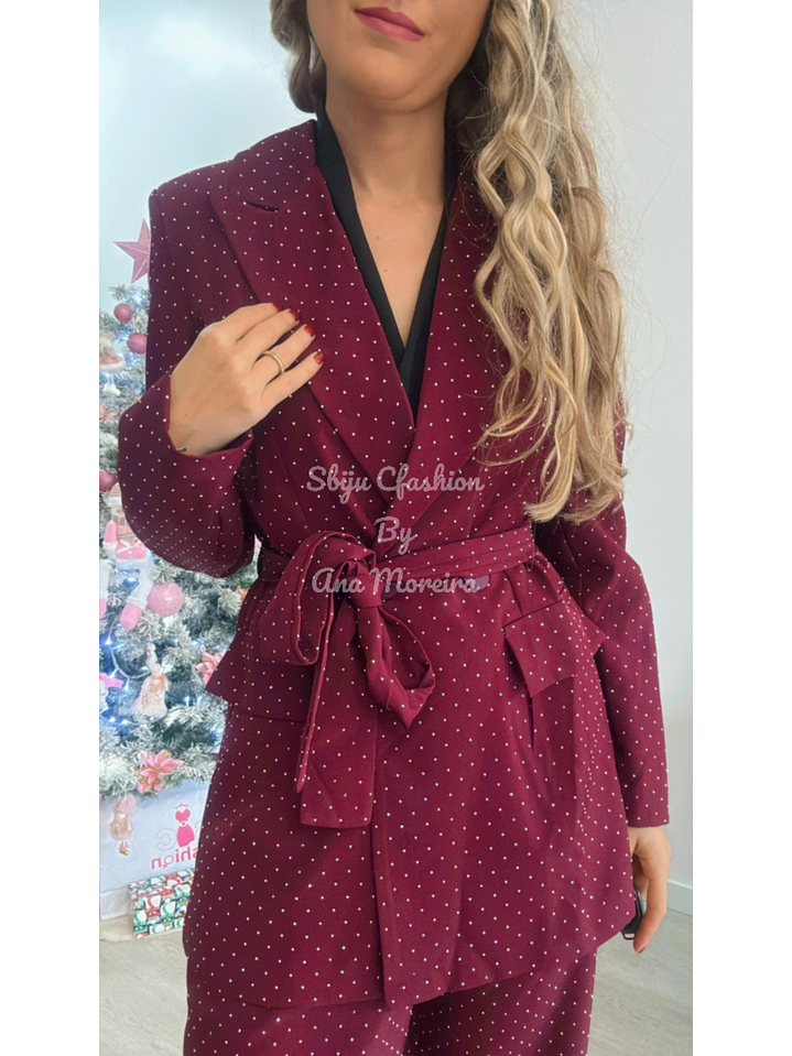 Fato de Brilhos com Blazer e Cinto - TU 18