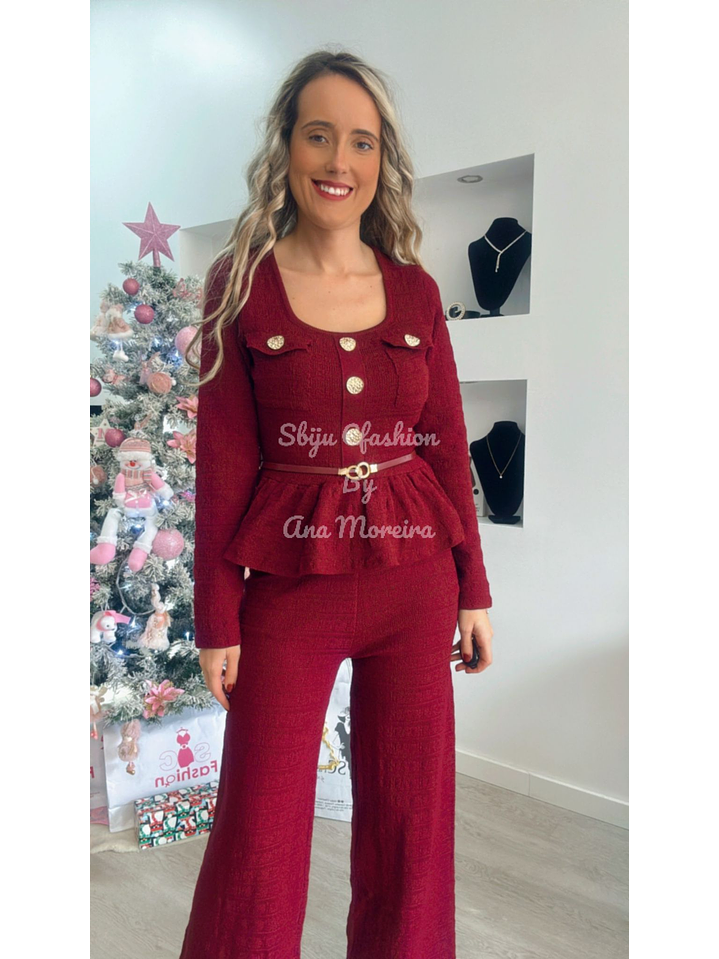 Conjunto de Calça e Blusa com Cinto 3