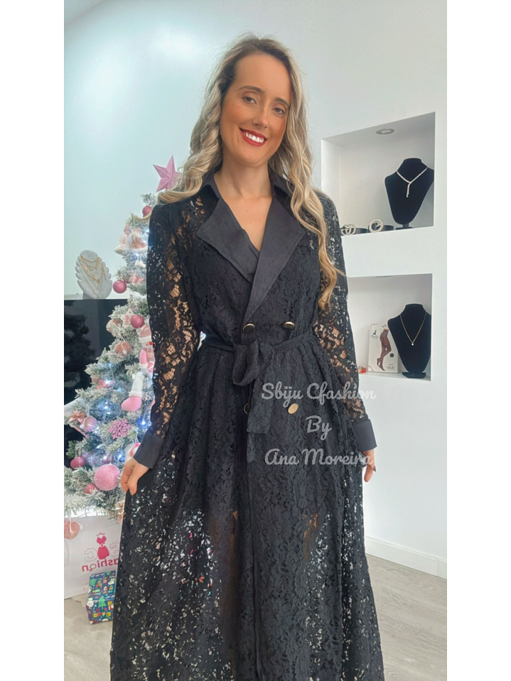 Vestido Comprido em Renda 16