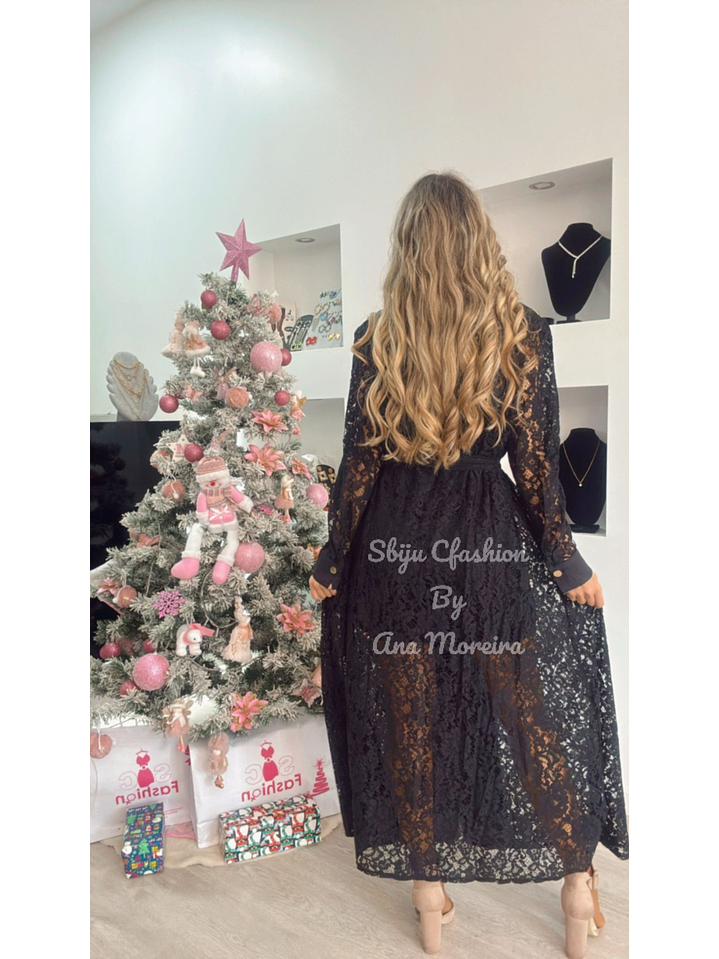 Vestido Comprido em Renda 14