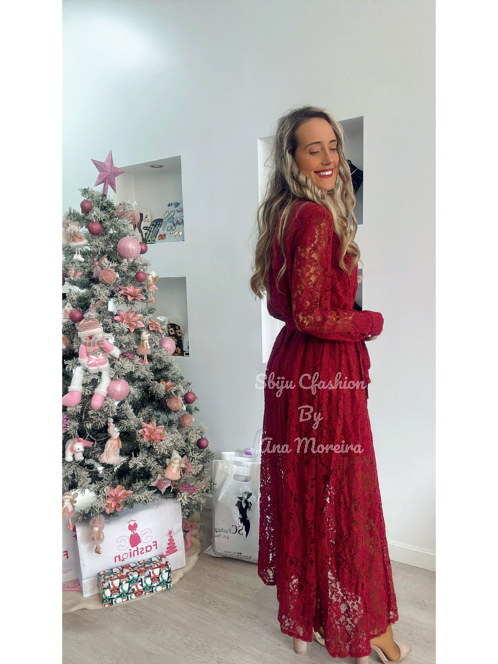 Vestido Comprido em Renda 3