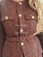 Conjunto de Colete e Saia-Calção em Fazenda com Brilhos e Cinto - Thumbnail 9