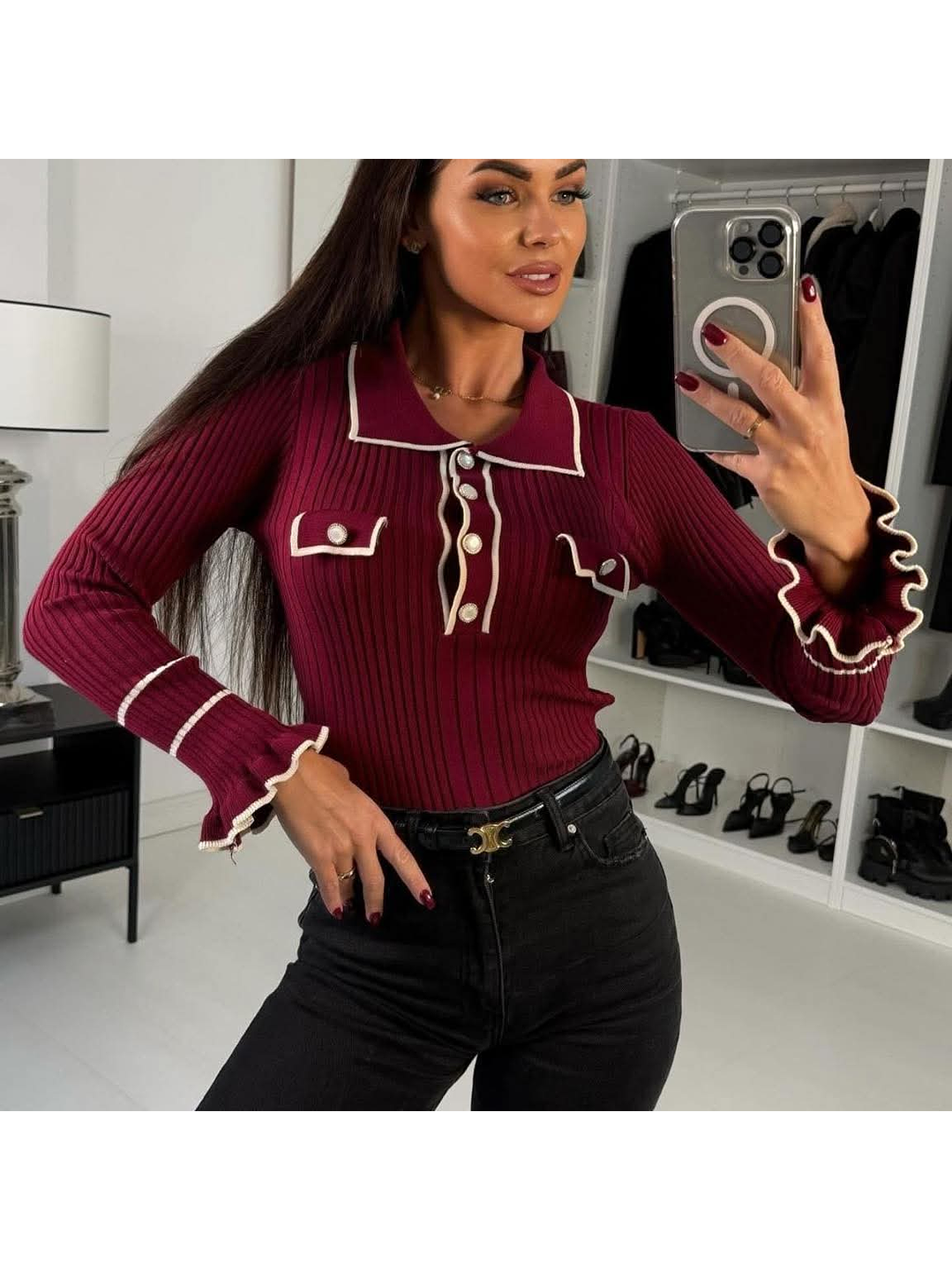 Camisola de Malha com Botões - TU 1