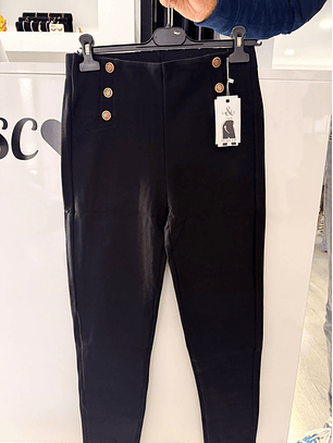 Leggings com Botões Dourados