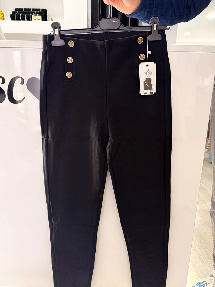 Leggings com Botões Dourados 1