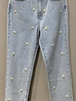 Calças de Ganga Redial com Detalhe de Flores - Thumbnail 11