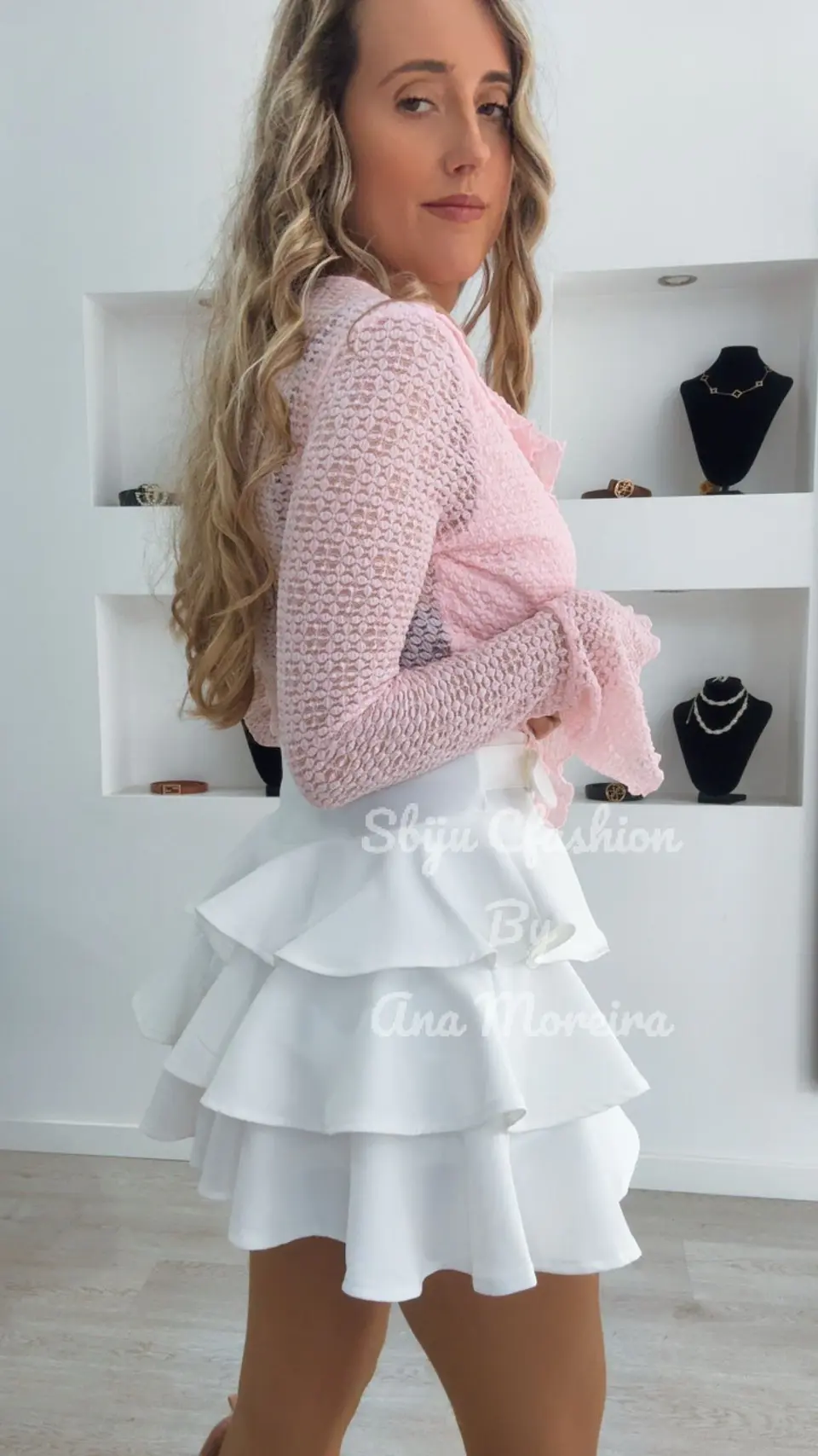 Saia-Calção de Folhos com Cinto 7