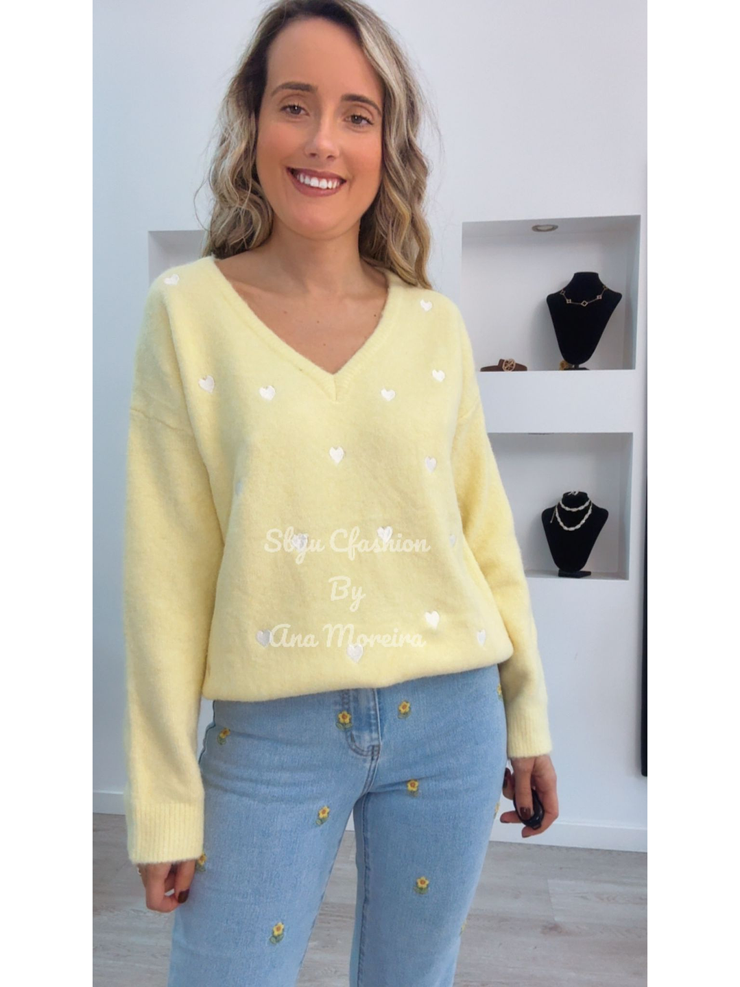 Camisola de Malha com Renda nas Costas - TU 3