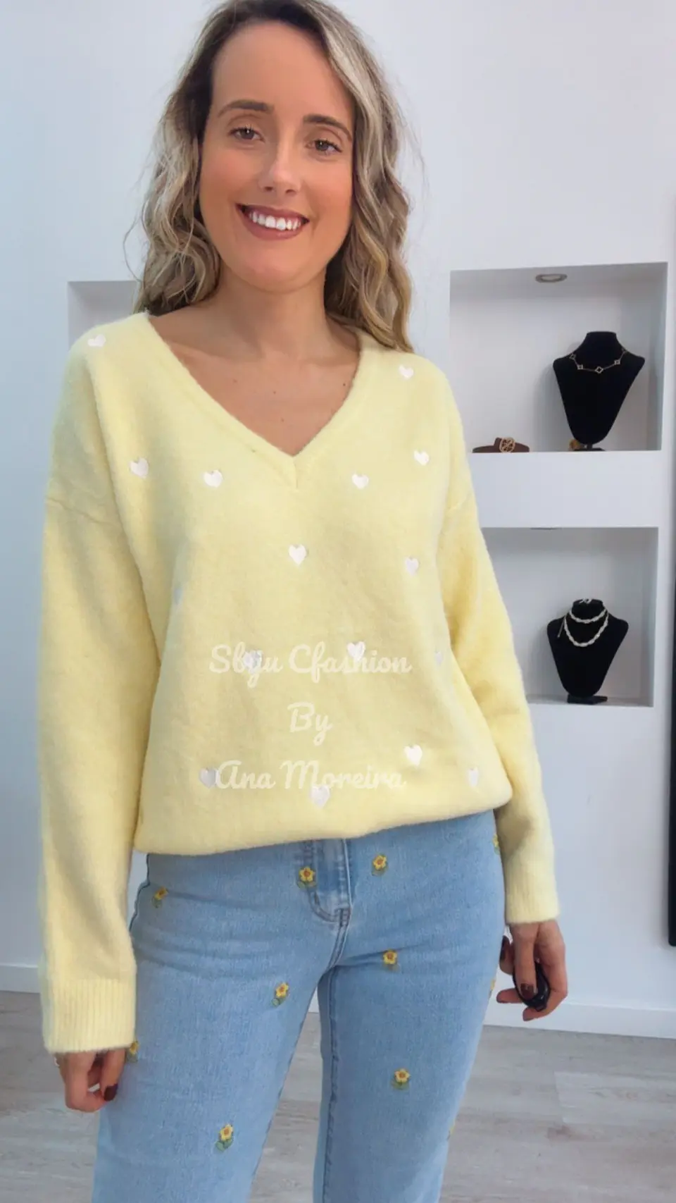 Camisola de Malha com Renda nas Costas - TU 6