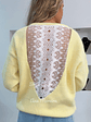 Camisola de Malha com Renda nas Costas - TU - Thumbnail 4