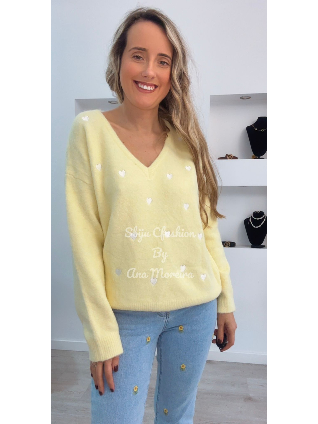 Camisola de Malha com Renda nas Costas - TU 1