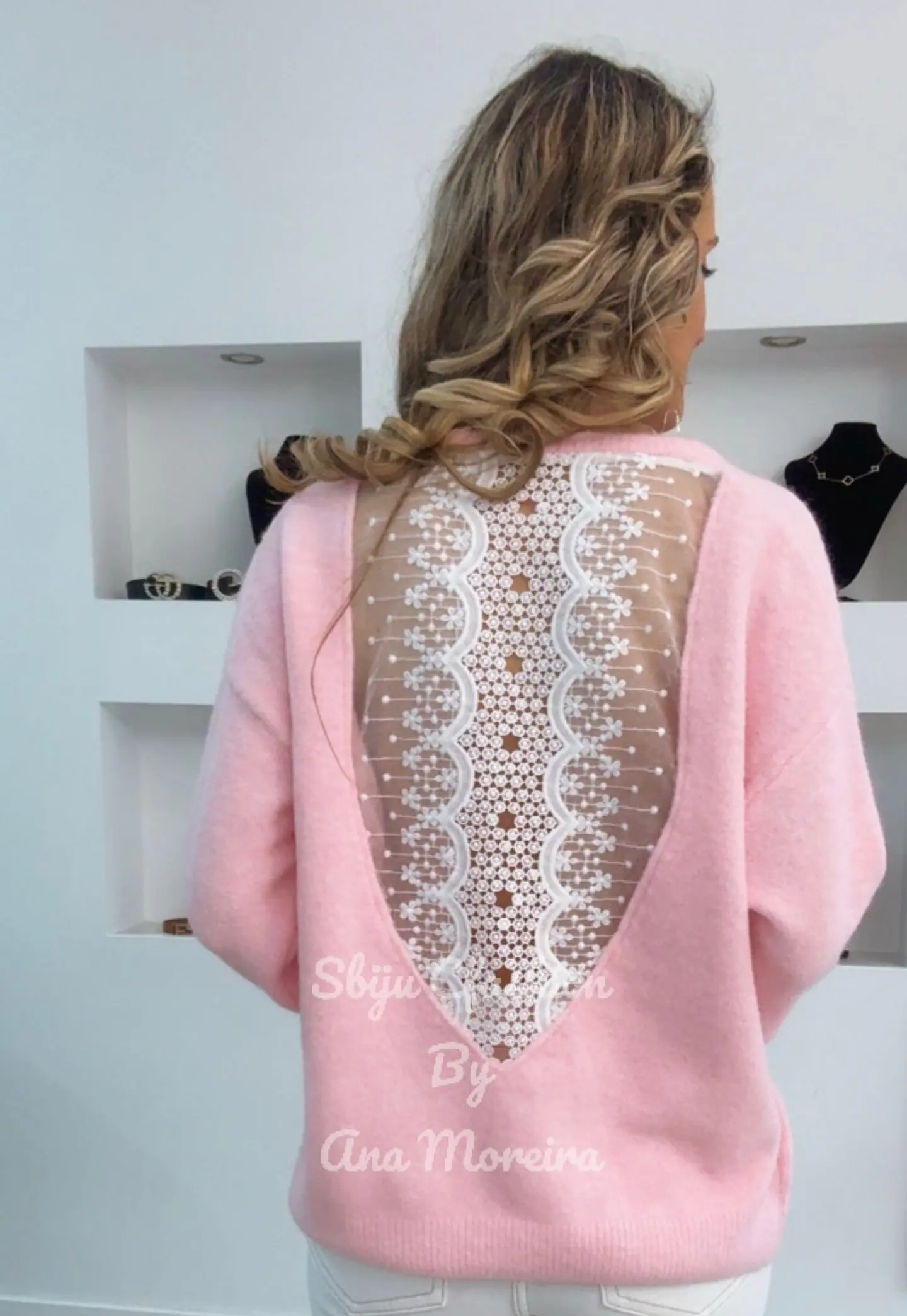 Camisola de Malha com Renda nas Costas - TU 2