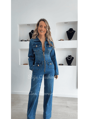 Macacão de Ganga de Manga Comprida