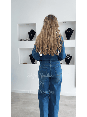 Macacão de Ganga de Manga Comprida