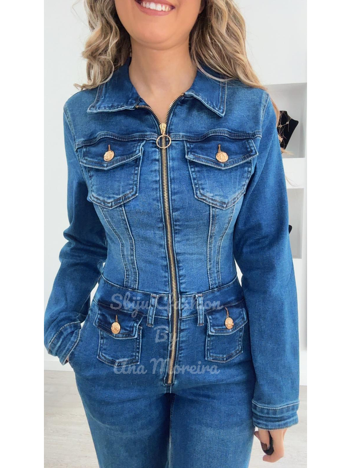 Macacão de Ganga de Manga Comprida 10