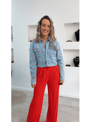 Camisa de Ganga com Corações