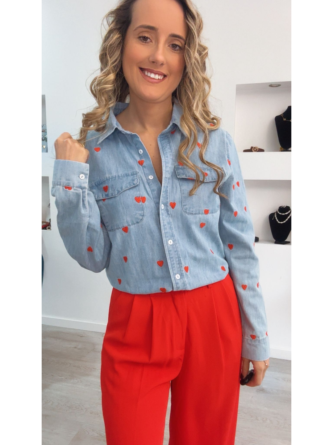 Camisa de Ganga com Corações 8