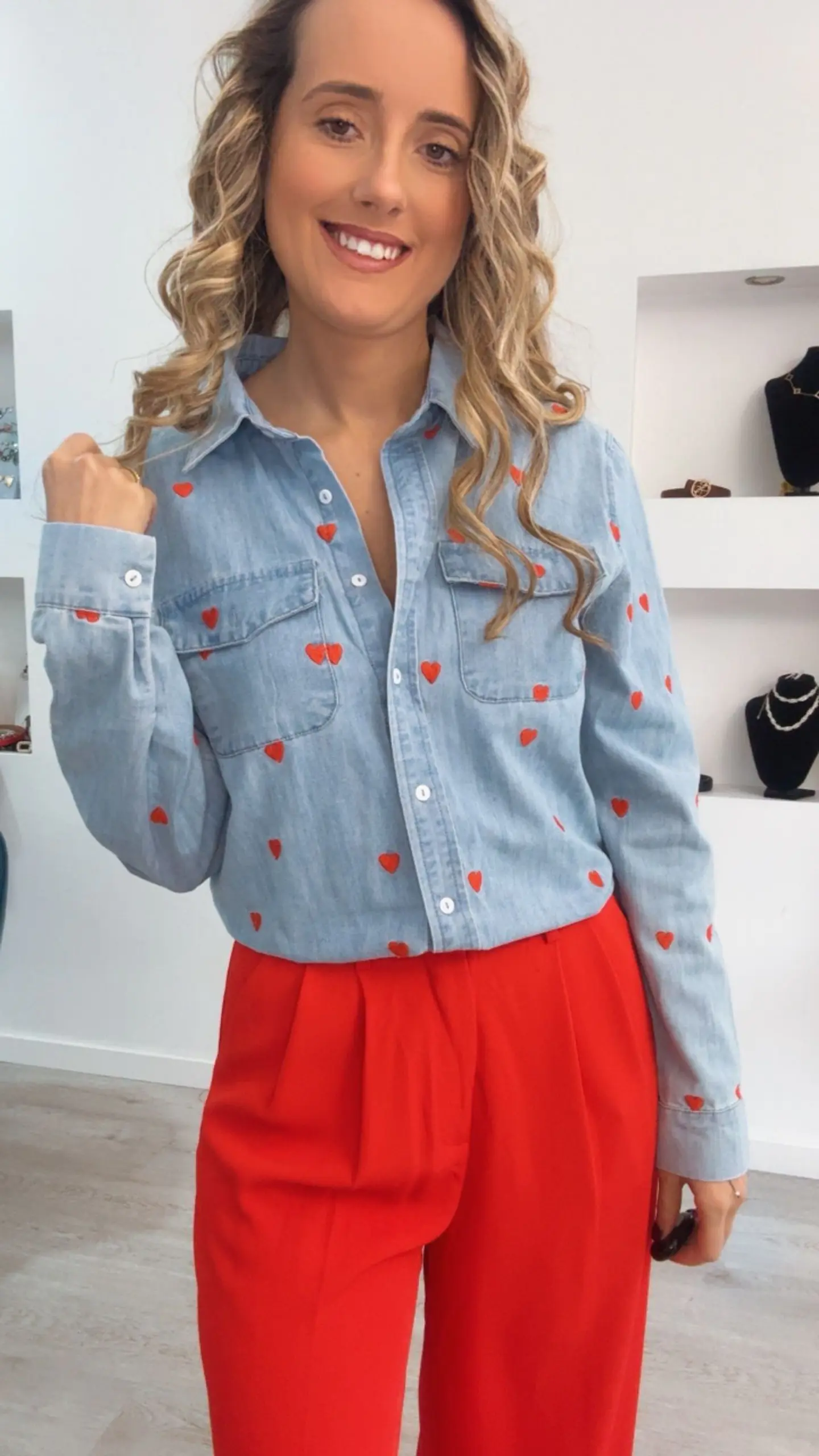 Camisa de Ganga com Corações 8