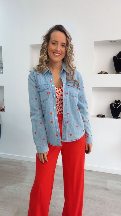 Camisa de Ganga com Corações