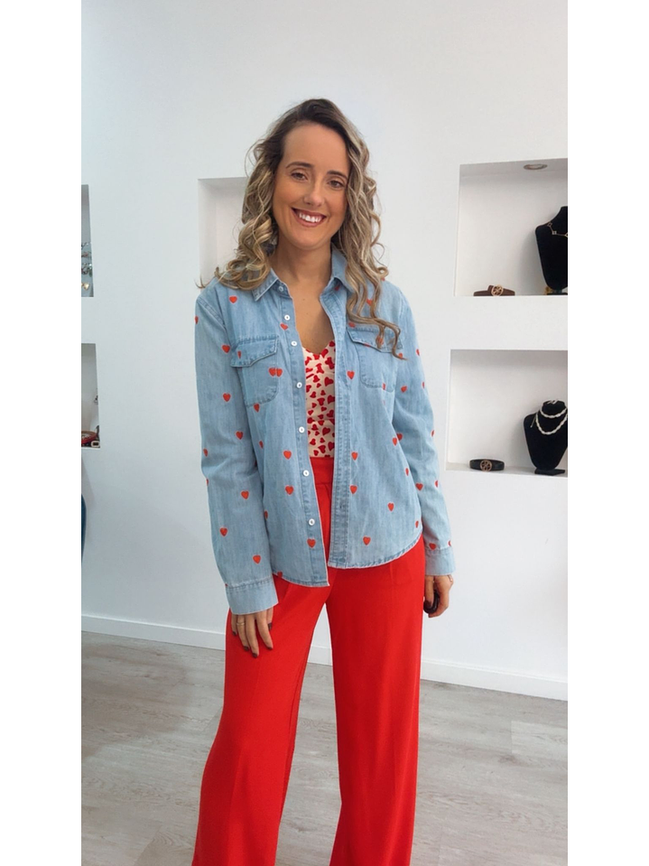 Camisa de Ganga com Corações 1